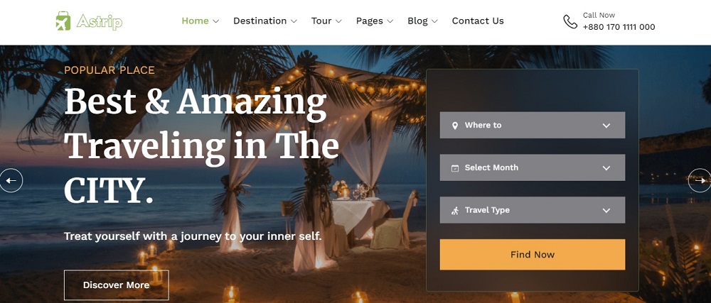 Travel Agency Website Design Ideas